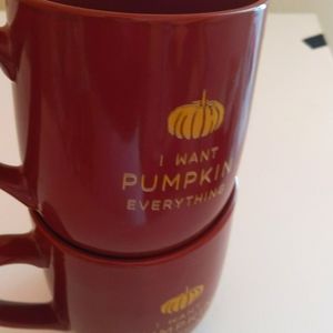 Set up two 16 oz coffee mug Halloween Thanksgiving I want pumpkin everything